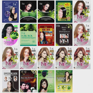 #ราคาต่อ 10 ซอง แชมพูปิดผมขาว แชมพูสมุนไพรย้อมสีผม IVS (1 ซอง ปริมาณ 25 มล.)