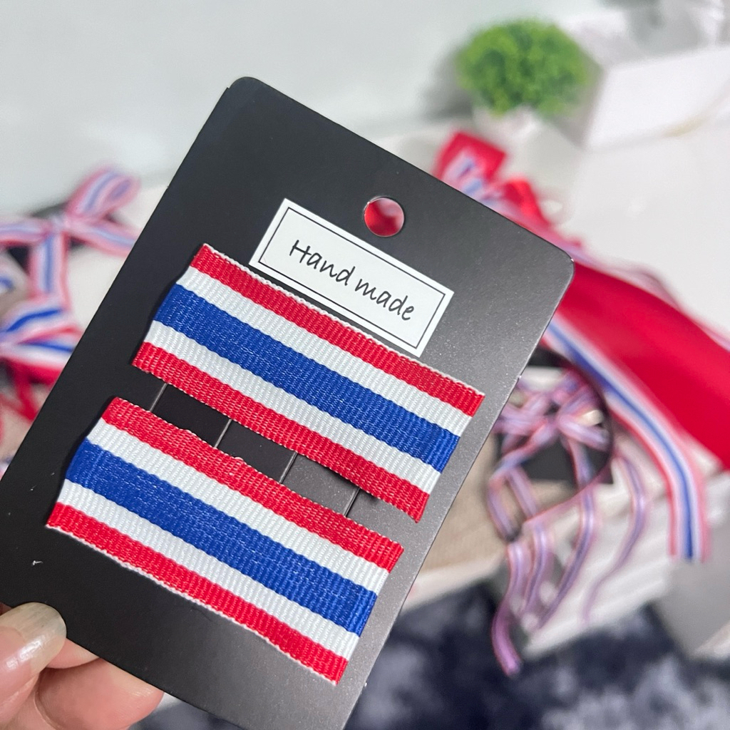 โบว์ธงชาติไทย🇹🇭 🎀🔥พร้อมส่งจากไทยสินค้าถ่ายจากงานจริงพร้อมส่งไทย - รูปที่ 6