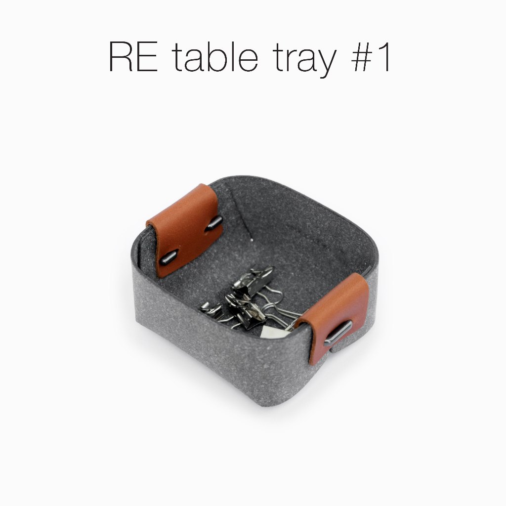 labrador REtable tray #1 ถาดใส่ของหนังแท้รีไซเคิล (RES073)