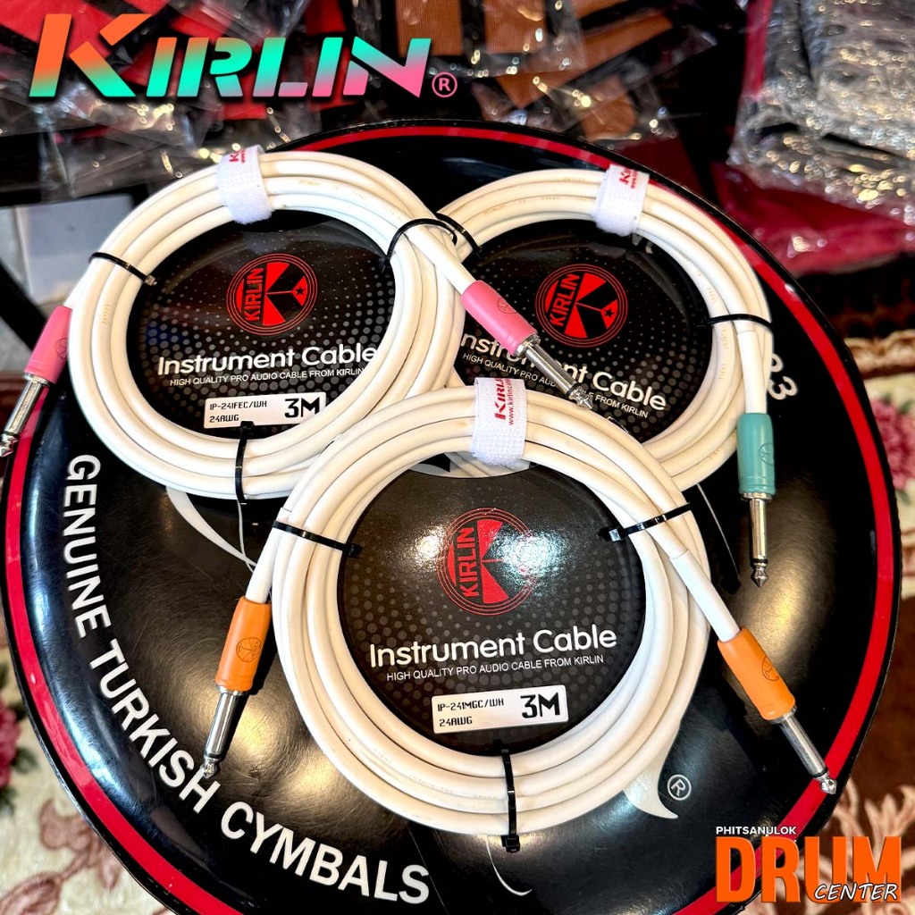สายแจ็คกีตาร์ไฟฟ้า/เบส Kirlin IP-241FEC Original 24 Instrument Cable สายแจ็คกีตาร์ไฟฟ้า/เบส 3 เมตร