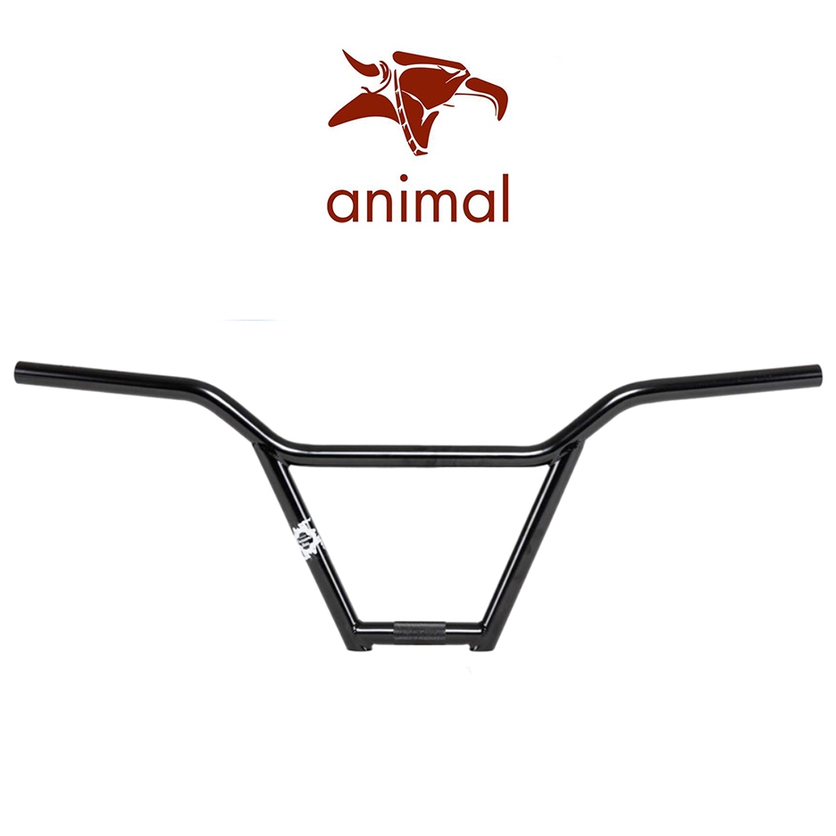 แฮนด์จักรยาน BMX โครโมลีแบบ 4 ชิ้น ANIMAL FOURSOME HANDLEBAR สีดำ
