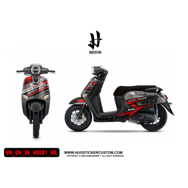 สติ๊กเกอร์แต่งรถ จีออโน่ Honda Giorno ลาย HRC สติ๊กเกอร์ ชุดเต็มคัน