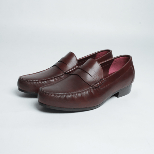 พร้อมส่ง | MANGO MOJITO | Formal Penny Loafer | รองเท้าหนังแท้ | Business/Office | สีน้ำตาลแดง