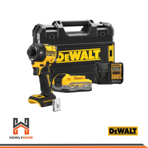 DEWALT ไขควงกระแทกไร้สาย ไร้แปรงถ่าน XR 20V รุ่น DCF870S1T ระบบไฮโดรลิก พร้อมแบตเตอรี่ Powerstack