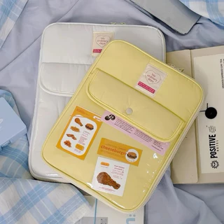 Chaichaishop🌼พร้อมส่ง♡ กระเป๋าใส่ไอแพด🍎ช่องหน้าpvcใส👀 กันน้ำ ใส่ของได้ มีช่องแยก น่ารักมาก ใส่ไอแพดได้ทุกรุ่นไม่เกิน11"