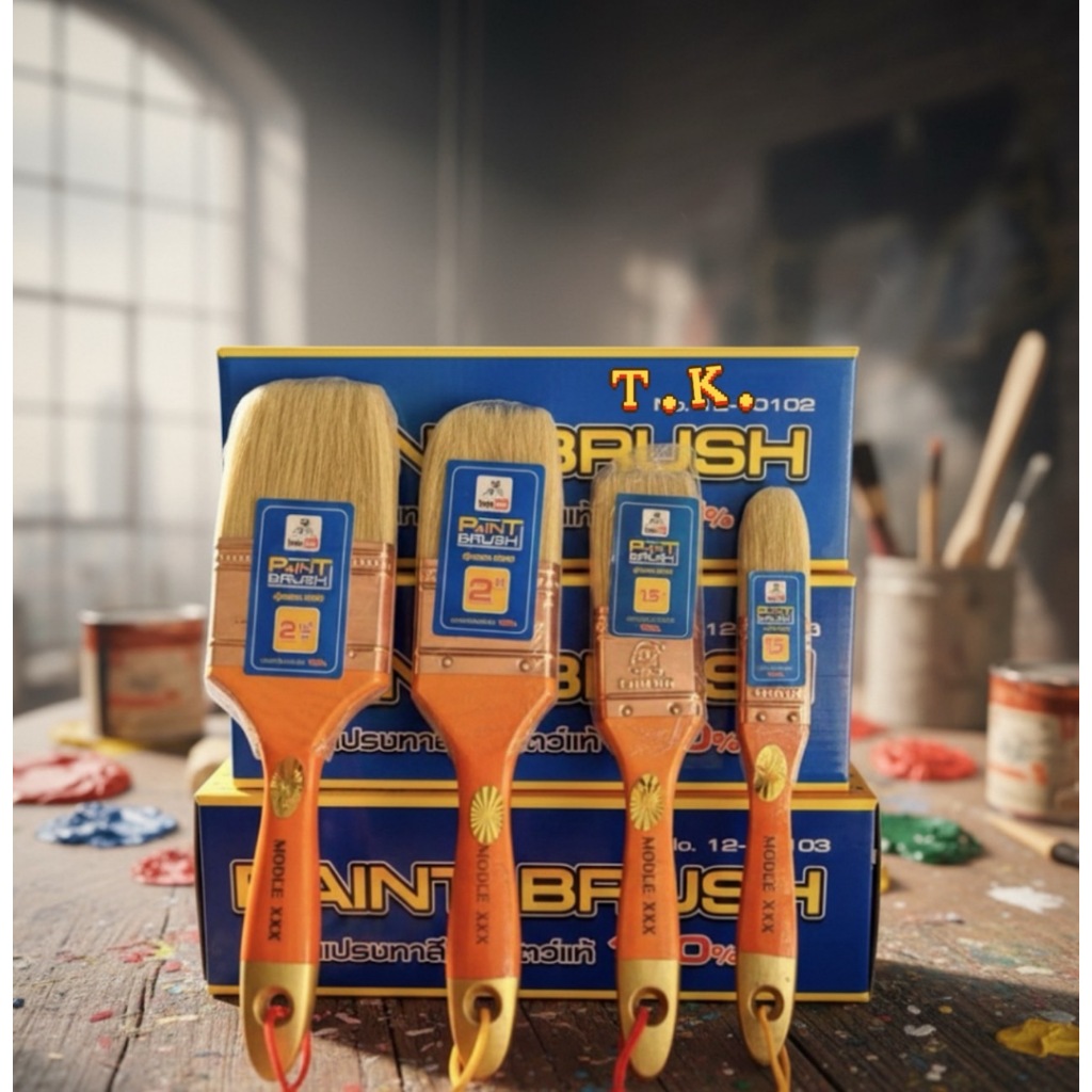 แปรงทาสี Eagle One ตองX ราคายกโหลขนาด1 - 2 นิ้ว