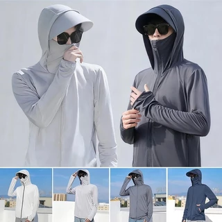 [ซื้อ 1 แถม 1]เสื้อแจ็กเก็ตกันแดดมีฮู้ด ป้องกันรังสียูวี ป้องกันแดด เหมาะกับฤดูร้อน สําหรับผู้ชาย