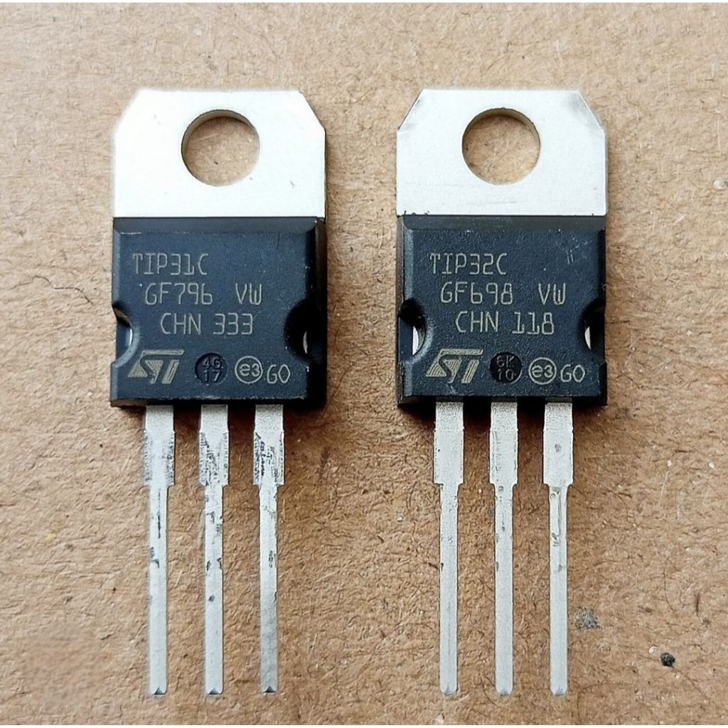TIP31C/TIP32C (ยี้ห้อ ST) Transistors (3Amp/100Volt)(ของแท้)