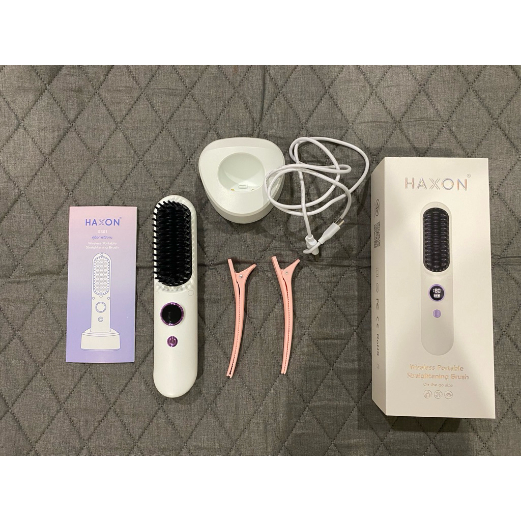 ส่งต่อหวีไฟฟ้า สีขาว ของ Haxon ใหม่มาก ใช้งานน้อยค่ะ