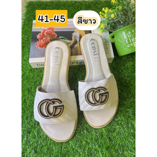 รองเท้าไซส์ใหญ่41-45✅🔥 แตะอะไหล่จีจีทรงกว้างส้นแบนรุ่นใหม่ส้นแบน สินค้าตัวใหม่กว้างใส่สบาย❤️ พร้อมส่งทุกวันเลยจ้า🚚