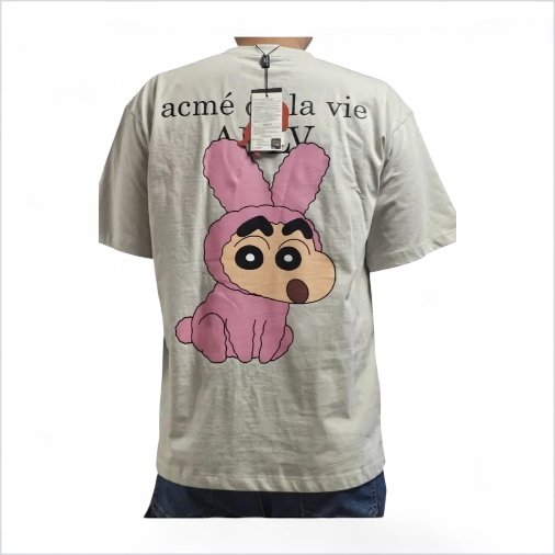 Acme de la vie ADLV Shinchan and Friends Shot Sleeve T-Shirt (Shinchan Friends, Action Kamen)