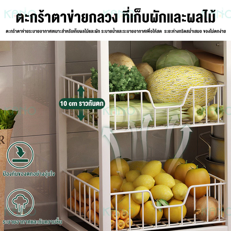 เคาเตอร์ครัว ตู้กับข้าว ตู้ครัว ชั้นวางของในครัว ชั้นวางอเนกประสงค์ ชนิดไม้+โครงเหล็ก ชั้นวางไมโครเวฟ ชั้นวางอเนกประสงค์ thumbnail 5