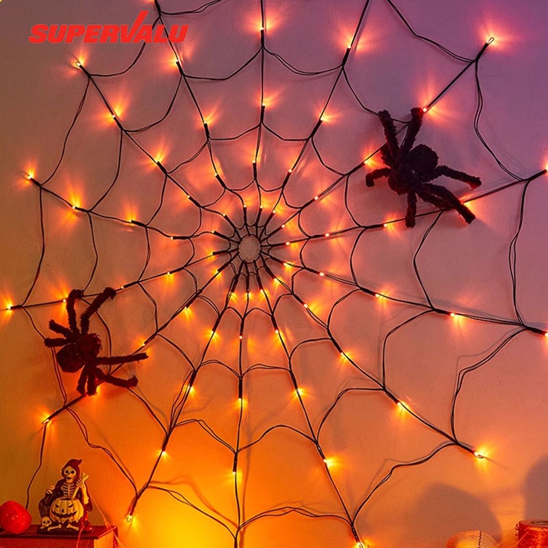 NEOBEE ไฟตกแต่งฮาโลวีน Halloween ใยแมงมุม 1.2เมตร โคมไฟ LED ปาร์ตี้ DIY ใส่ถ่าน กันน้ำ WS1001