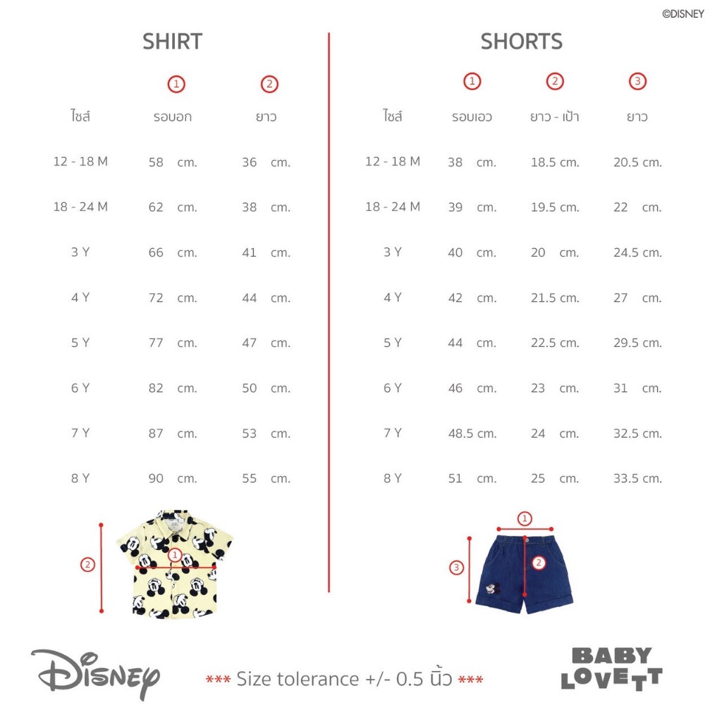 17 (Ver.3) Mickey Mouse & Friends – Shirt and Shorts ราคา ถูกที่สุด ดีลบีเคเค แกลเลอรีภาพที่ 2
