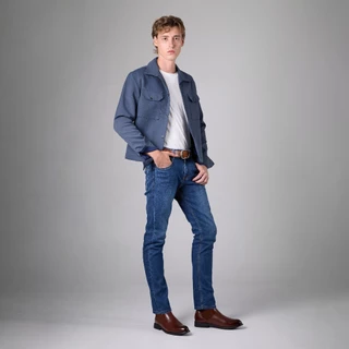 Jack Russel - Men Jeans กางเกงยีนส์ผู้ชาย ทรงกระบอกเล็ก Klassik J-1128/LB Slim Fit Light Blue