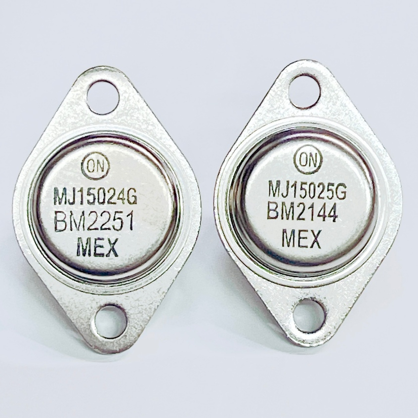 (จำนวน 1คู่) Transitor , ทรานซิเตอร์ จานบิน ยี่ห้อ ON ของแท้ เบอร์ MJ15024 และ MJ15025