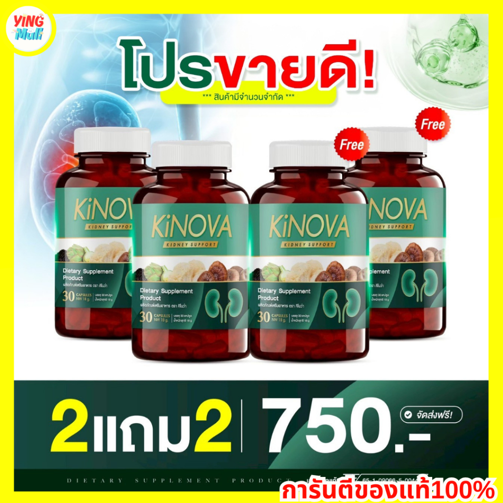 ผลิตภัณฑ์เสริมอาหาร คิโนว่า Kinova ดูแลสุขภาพไต