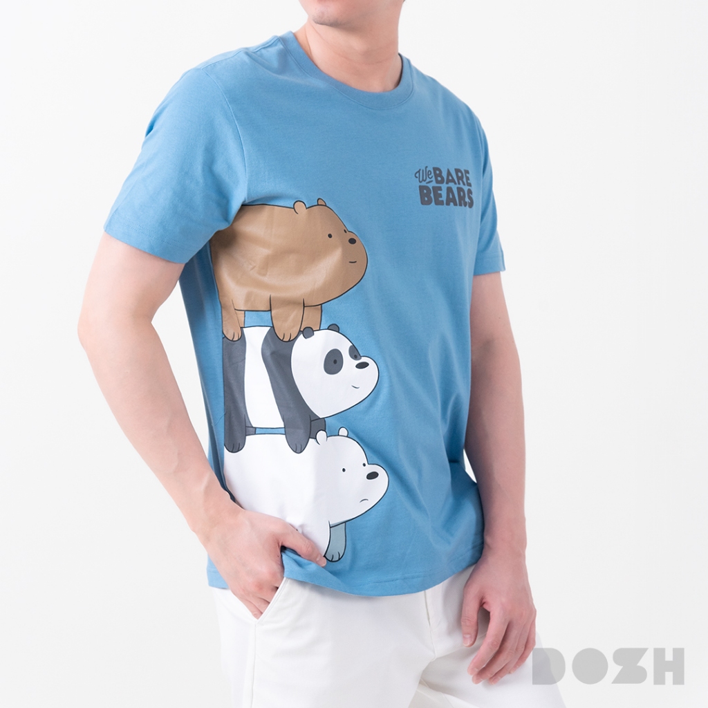 DOSH MEN'S T-SHIRTS WE BARE BEARS เสื้อยืดคอกลมผู้ชาย FBTM210904-BU24 (XS-XL)