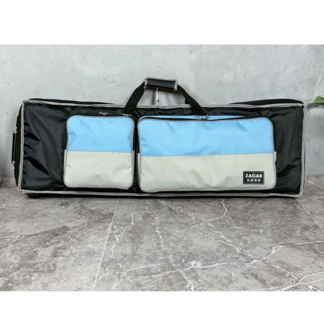 ZAGAR CASE กระเป๋าใส่คีย์บอร์ด Roland XPS30 สีฟ้า สลับเทา ดำ ** ขนาด 103*30*8 cm.