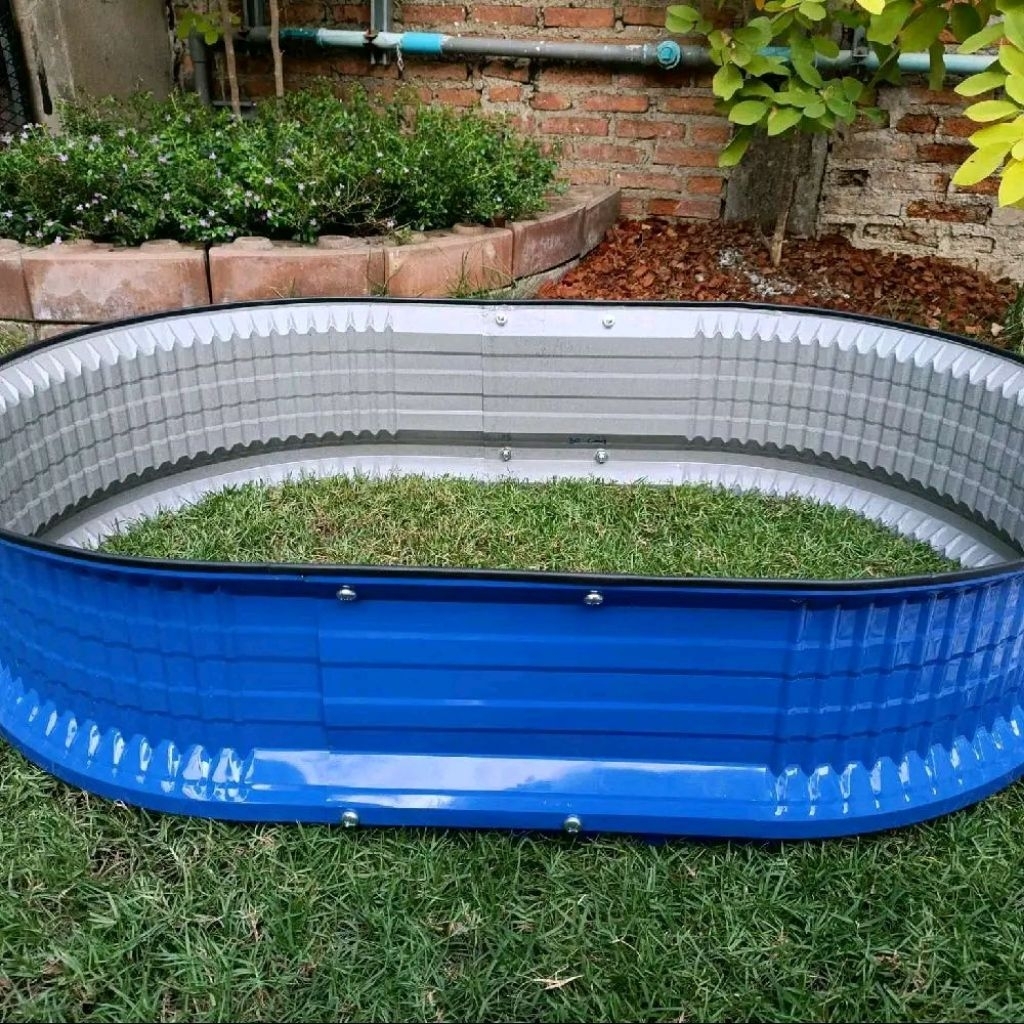 กระบะเมทัลชีทปลูกต้นไม้สีน้ำเงิน ขนาด60*100*20 และ 60×70×20 - รูปที่ 2