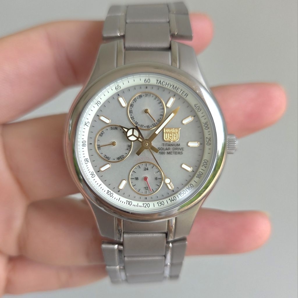 นาฬิกา ELGIN USA Titanium Solar Drive มือสองของแท้100%