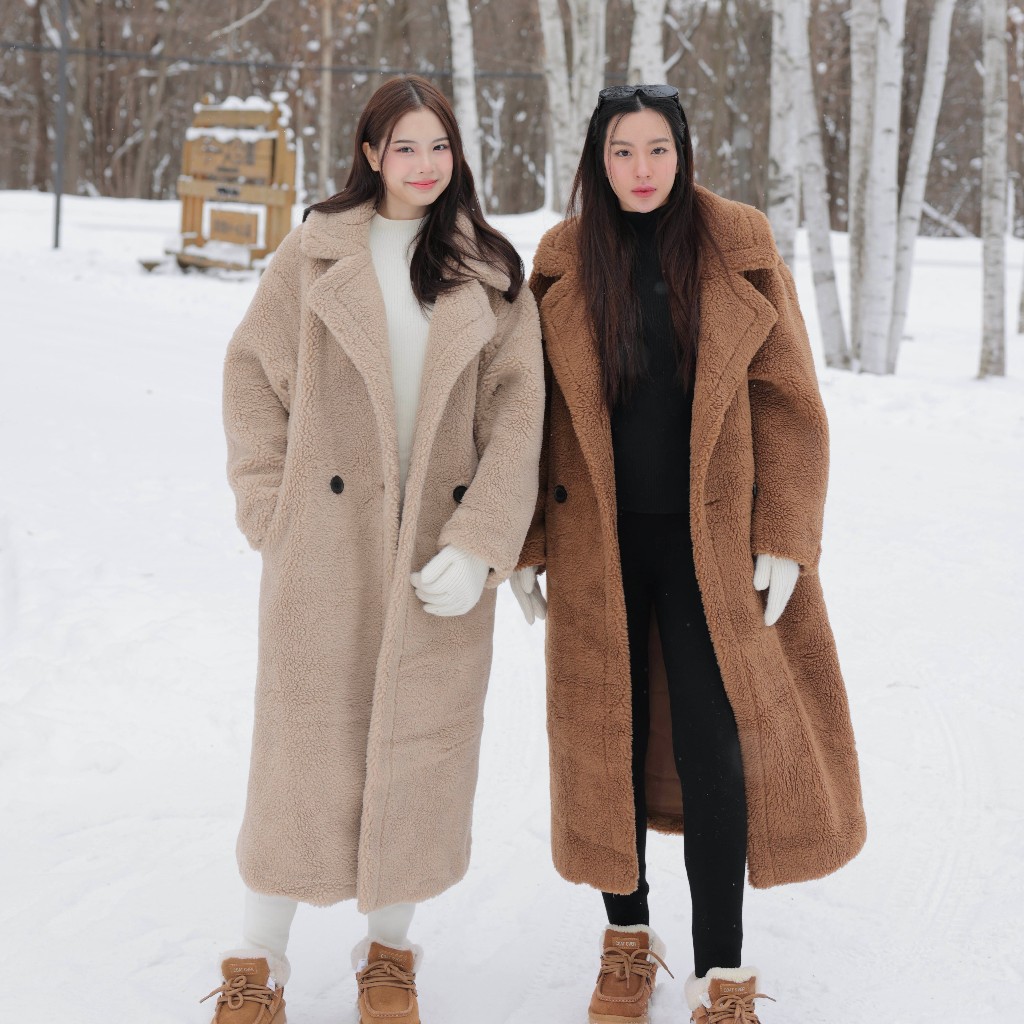 CO0677 AUTUMN & SNOW PUFFY LONG COAT OVER