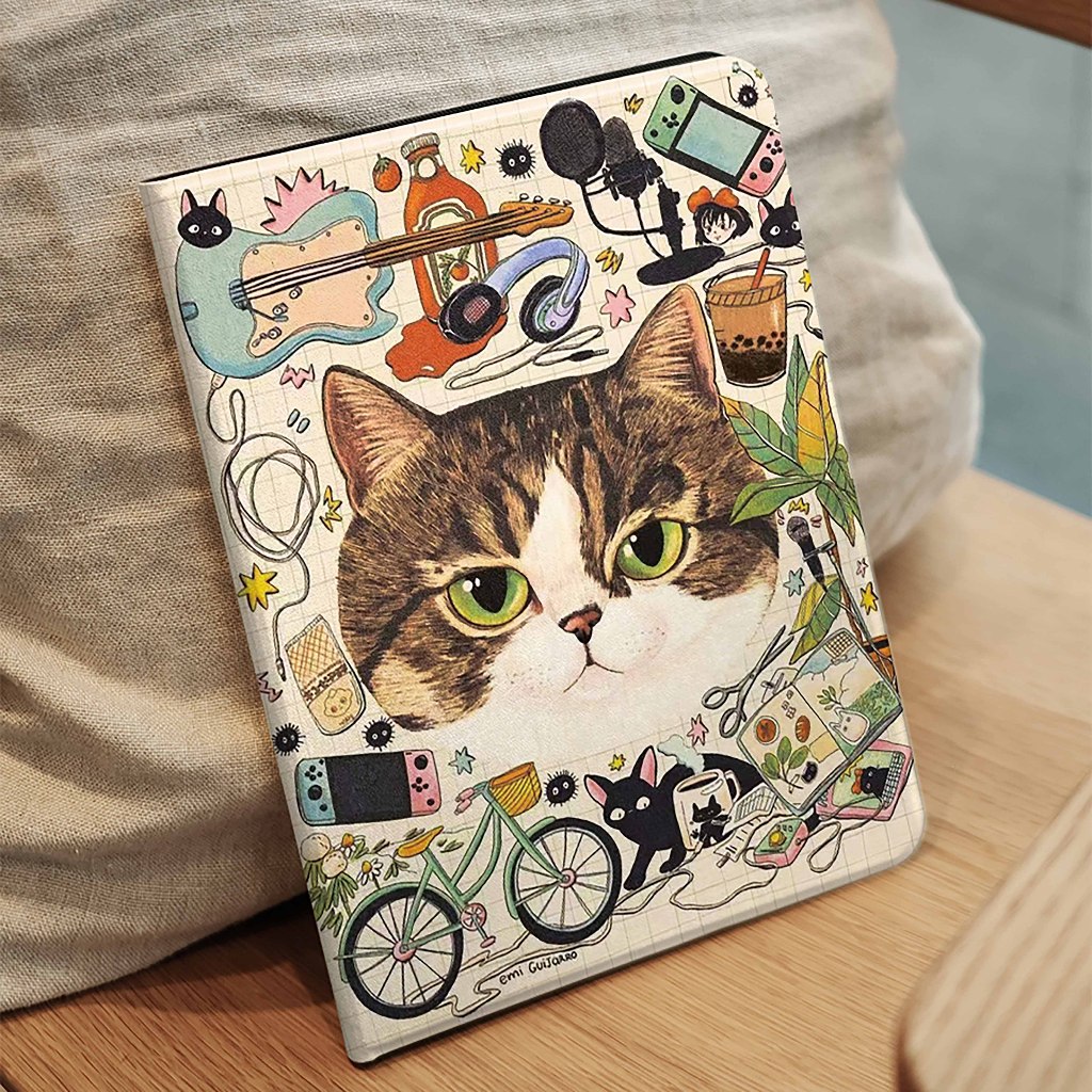 ⭐พร้อมส่ง⭐เคส Samsung Tab S10+ S9 S9+ หมุนได้ 360°Game Cat S10FE S9FE มีที่ใส่ปากกา S6 Lite S8 A9+