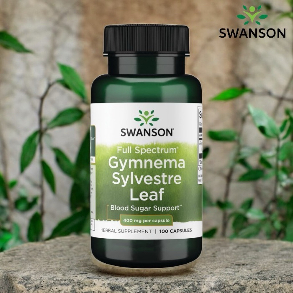 ✅พร้อมส่ง ลดความอยากหวาน Swanson Full Spectrum® Gymnema Sylvestre Leaf | 400mg | 100 Capsules