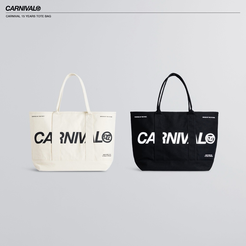 CARNIVAL 15 YEARS TOTE BAG- สี BLACK