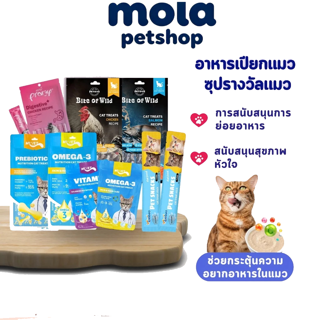 อาหารแมวแบบเปียก Mr.vet และ Bite of wild โปรตีนสูง อุดมด้วยสารอาหาร บำรุงสุขภาพแมวทุกวัย