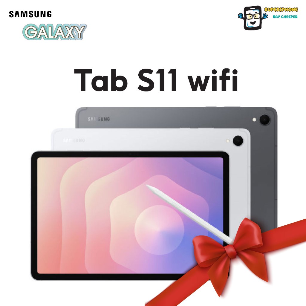 Samsung Galaxy Tab S11 Wi-Fi (12+128GB) จอใหญ่ 11 นิ้ว l ดีไซน์บาง l แบต 8,400 mAh(By Shopee  SuperT