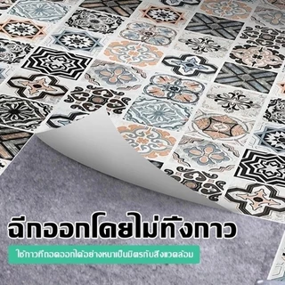 สติ๊กเกอร์ห้องน้ำ PVC กันลื่น+ทนสึก ติดผนัง-พื้น กาวในตัว Free Tools กันน้ำกัน มีความทนทาน 60*300cm