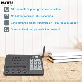 🔥ส่งไวจากไทย🔥Daytech อินเตอร์คอมไร้สาย Intercom 27ช่อง ระยะ1.5กม. CI02 โทรศัพท์เครื่องสื่อสารไร้สาย