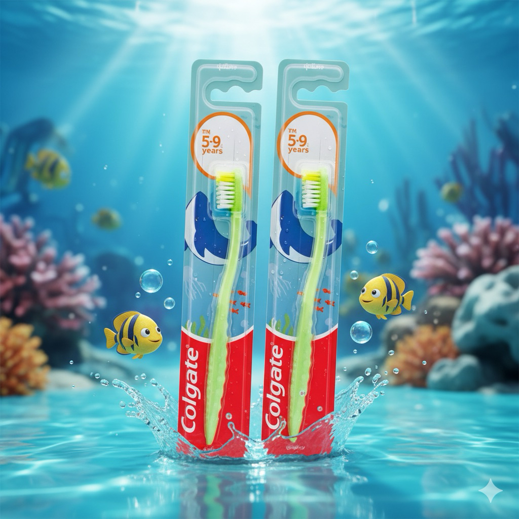 (ยกแพ็ค)คอลเกต แปรงสีฟันขนแปรงนุ่มพิเศษ สำหรับเด็กอายุ 5-9 ปี แพ็คละ 12ด้าม Colgate Toothbrush child