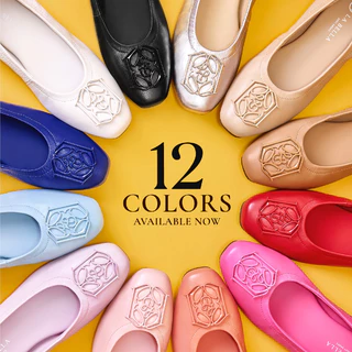 LA BELLA รองเท้าคัชชูหนังแกะ รุ่น ELEGANTE FLATS 12 สี