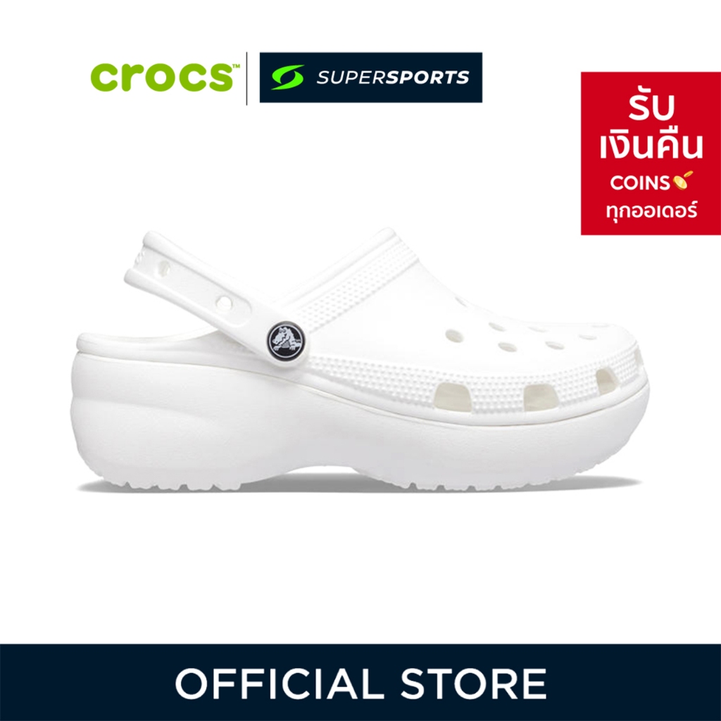 CROCS Classic Platform Clog รองเท้าลำลองผู้หญิง 206750-100