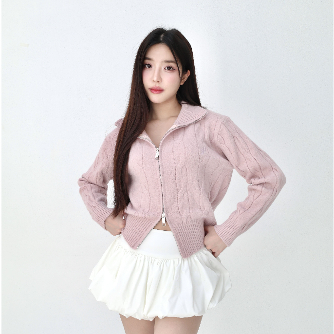 JARINYA (S-M) เสื้อสเวตเตอร์ผ้าหนานุ่มใส่สบาย 2 ซิป (T1015) - 6