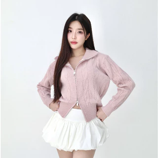 JARINYA (S-XL) เสื้อสเวตเตอร์ผ้าหนานุ่มใส่สบาย 2 ซิป (T1015)