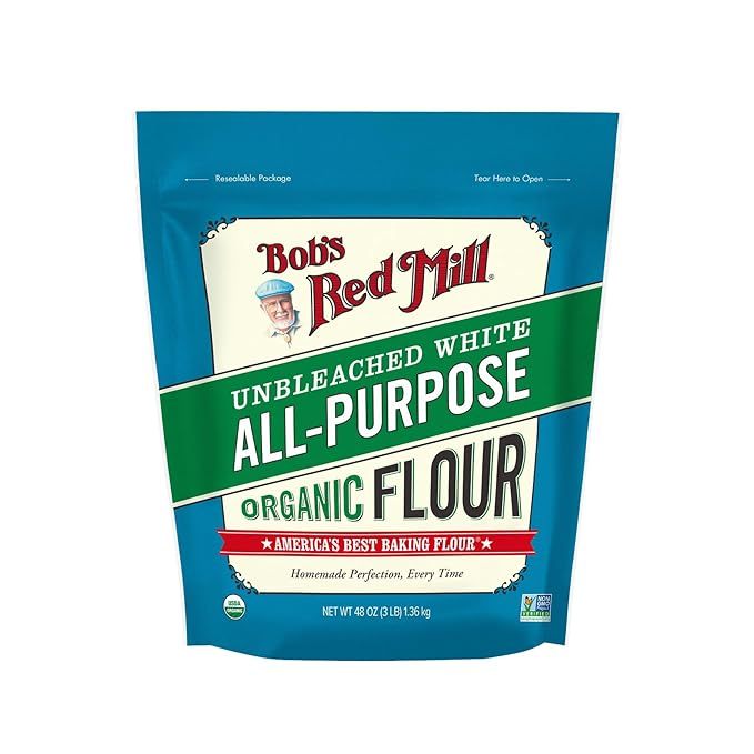 Bob's' Red mill Organic Unbleached White All Purpose Flour | แป้งสารพัดประโยชน์ออร์แกนิกไม่ฟอกขาว 1.36kg