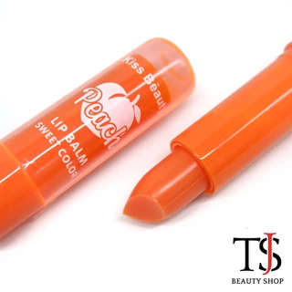 [SALE] Kiss Beauty Peach Color Lip Balm ลิปบาล์มเปลี่ยนสี กลิ่นพีช ริมฝีปากอมชมพู no.2975