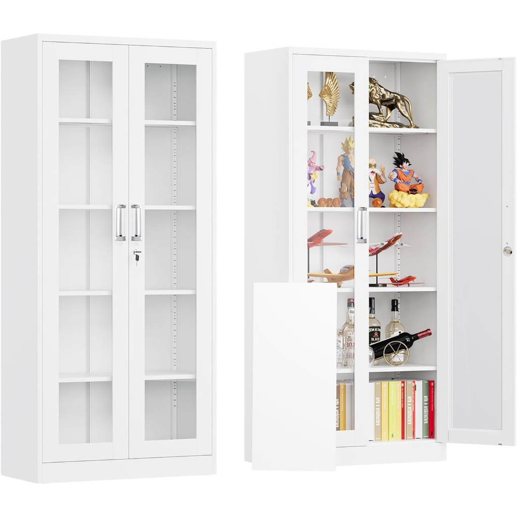 ตู้เสื้อผ้าเหล็กแข็งแรง，ตู้เอกสารโลหะ,ตู้โชว์กระจกปรับระดับความสูงได้,ตู้เก็บของกันน้ำและความชื้น