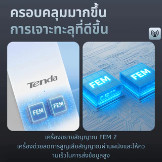Tenda A18 Pro AC1200 WiFi Repeater WIFI Range Extender 1000Mbps ตัวขยายช่วง สัญญาณ ครอบคลุมทั้งบ้าน รับประกัน 3ปี