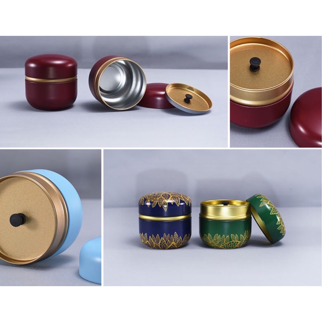 กระป๋องทรงกลมไซส์ใหญ่ สำหรับใส่ยอดใบชา มีฝา 2 ชั้น เก็บรักษาและใช้งานง่าย - รูปที่ 3
