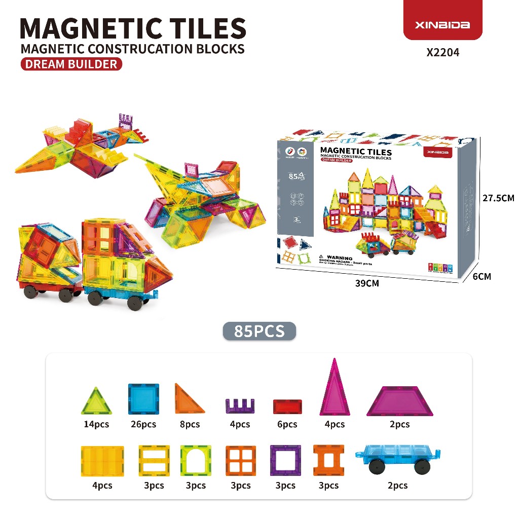 MAGNETIC TILES ชุดปราสาทบล็อกแม่เหล็กกระเบื้อง