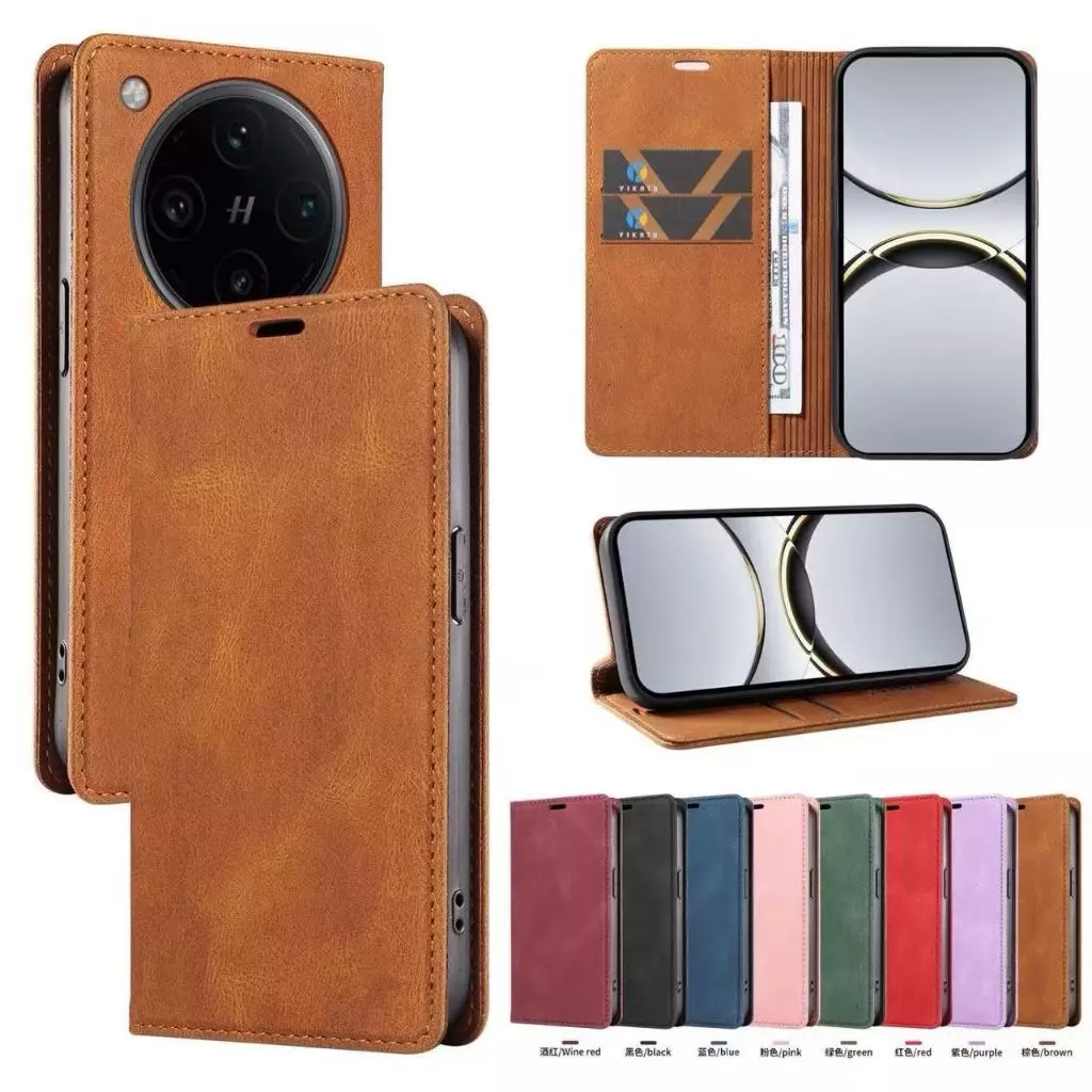 เคสฝาพับหนัง Xunte สำหรับVivo X200 V21 V23 V23E V25 V9 Y85 V15Pro V17 V19 V20 V20SE ใส่บัตรได้