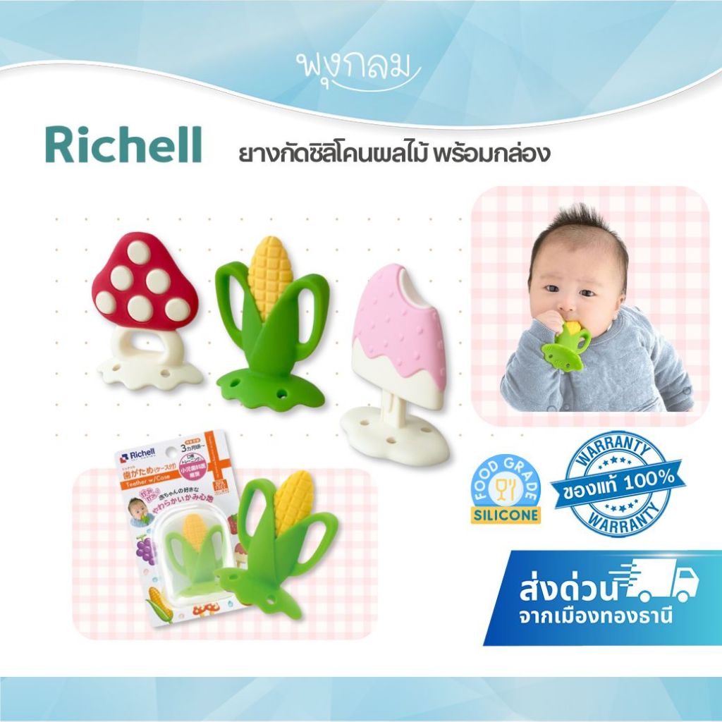 RICHELL ยางกัดซิลิโคนผลไม้ Teether พร้อมกล่อง