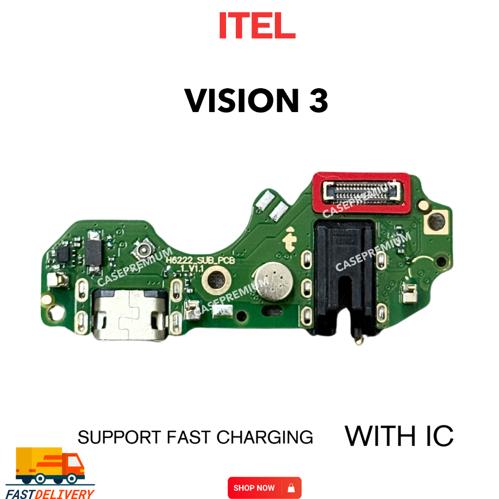 บอร์ดชาร์จ itel Vision 3  ตูดชาร์จ ก้นชาร์จ พอร์ตชาร์จ อะไหล่มือถือ พร้อมส่ง  Itel Vision 3