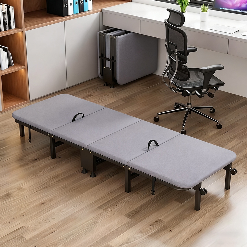 HM เตียงพับ folding bed เตียงสี่พับ กว้าง 60/70/80 ซม เตียงนอนพับได้ เตียงนอน 5 ฟุต 2คน เตียงพับได้