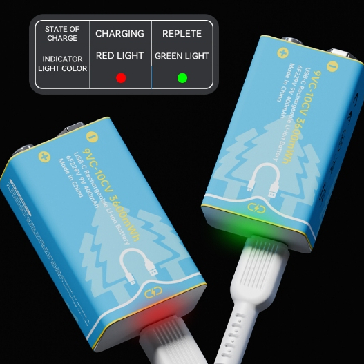 ถ่านชาร์จ 9V Beston ชาร์จด้วยสาย USB ใช้ง่าย คุ้มค่า ถ่าน9vแบบชาจได้