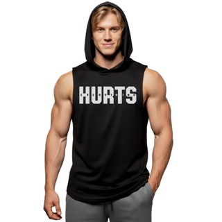 HURTS เสื้อฮู้ดแขนกุด Sleeveless Hoodies